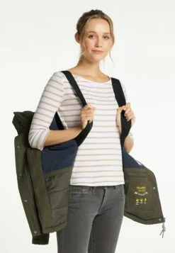 Schmuddelwedda Vestes Dhiver Veste D’hiver Femme Olive -Schmuddelwedda Ventes 0501592afa25436c47dd6a404676f6a2