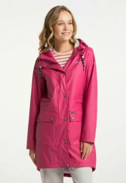 Schmuddelwedda Manteaux De Pluie Manteau Mi-saison Femme Rose Foncé -Schmuddelwedda Ventes 0838d1b2613a33b4fbec04df0e09ae9b
