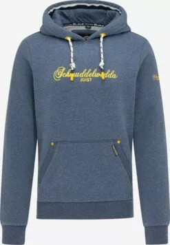 Schmuddelwedda Sweats à Capuche Sweat-shirt Juist Homme Bleu Chiné