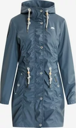 Schmuddelwedda Manteaux De Pluie Manteau Fonctionnel Femme Bleu Fumé