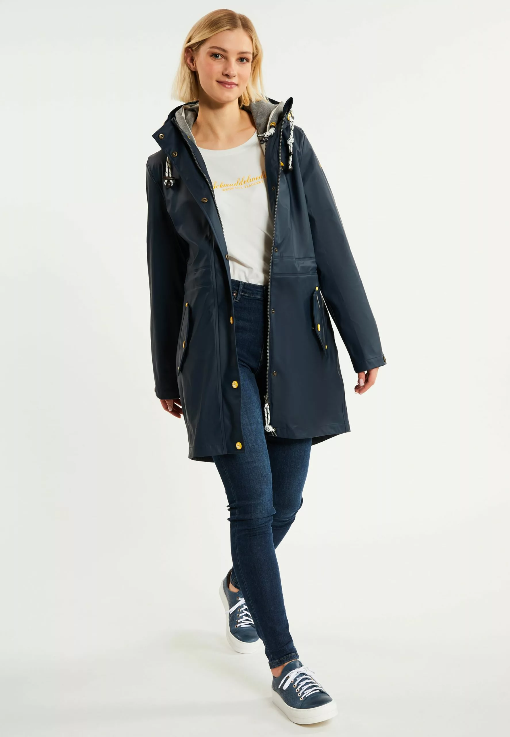 Schmuddelwedda Manteaux De Pluie Manteau Fonctionnel Altiplano Femme Marine 8 Schmuddelwedda Manteaux De Pluie Manteau Fonctionnel Altiplano Femme Marine – Image 6