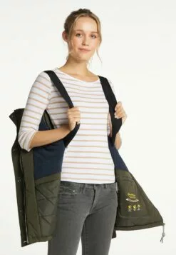 Schmuddelwedda Vestes Dhiver Veste D’hiver Femme Olive -Schmuddelwedda Ventes 0f6b0a2b109a088a2f53645032f79694