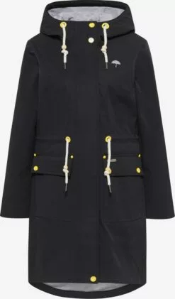 Schmuddelwedda Manteaux De Pluie Manteau Mi-saison Femme Noir