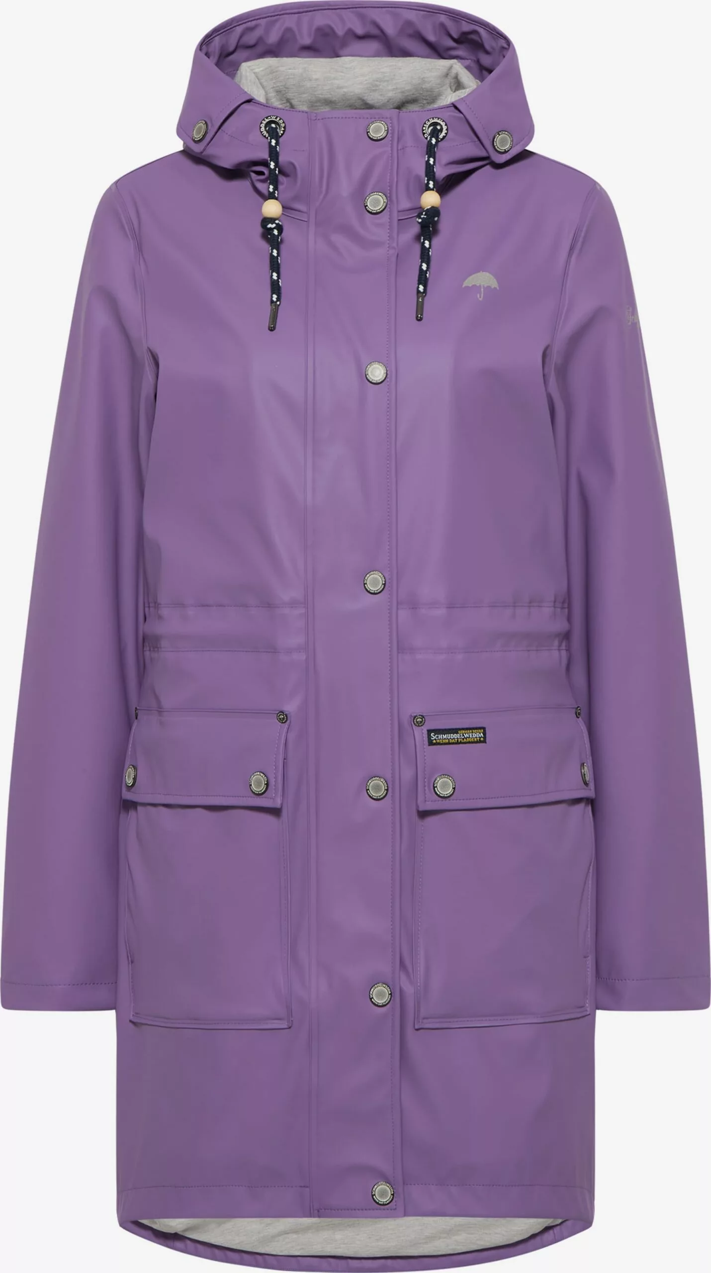 Schmuddelwedda Manteaux De Pluie Manteau Mi-saison Femme Violet 3 Schmuddelwedda Manteaux De Pluie Manteau Mi-saison Femme Violet