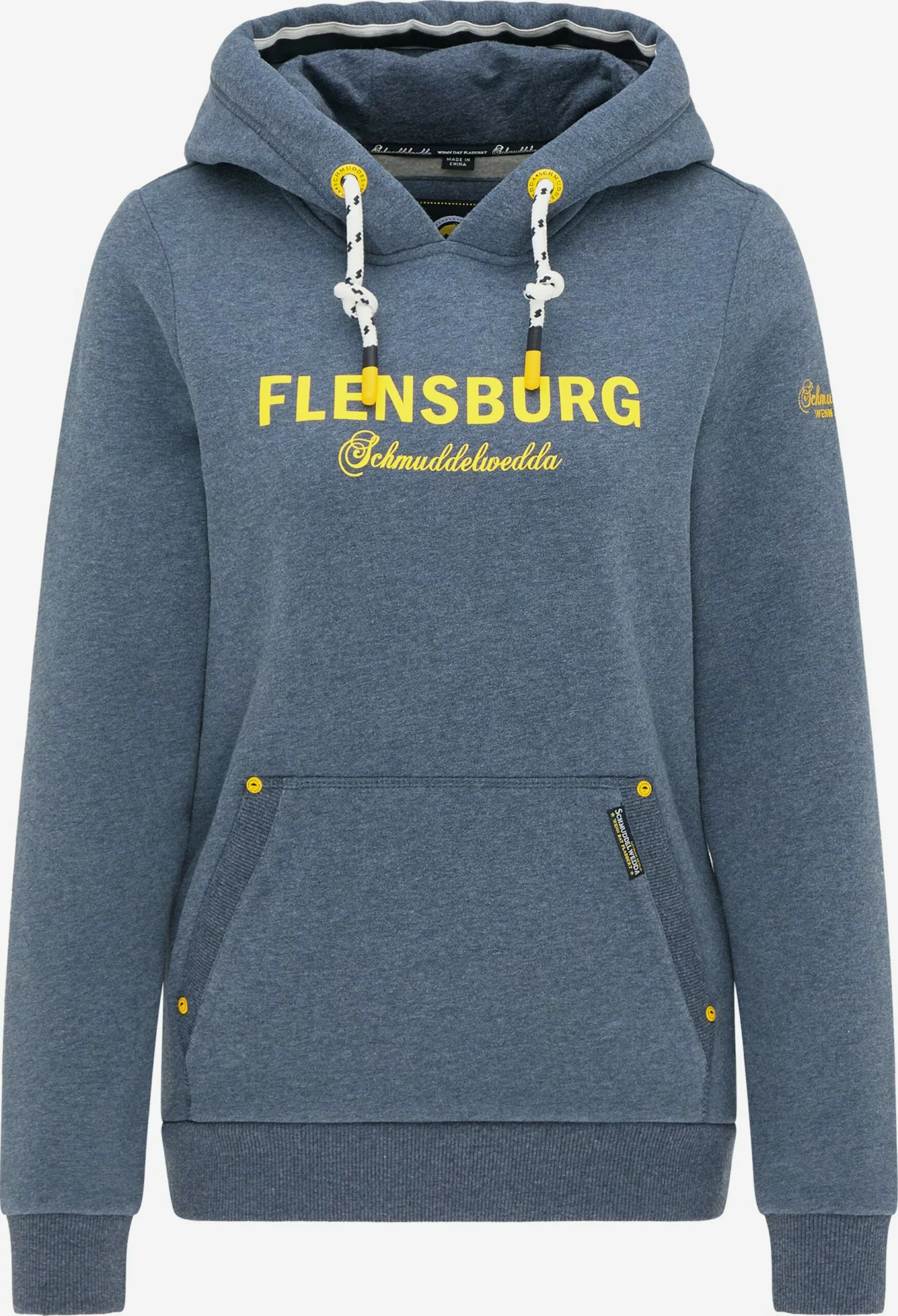 Schmuddelwedda Sweats à Capuche Sweat-shirt Flensburg Femme Bleu Chiné 3 Schmuddelwedda Sweats à Capuche Sweat-shirt Flensburg Femme Bleu Chiné