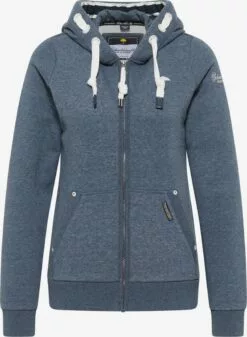 Schmuddelwedda Sweats Zippés Veste De Survêtement Femme Bleu-gris