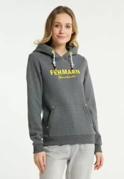 Schmuddelwedda Sweats à Capuche Sweat-shirt Fehmarn Femme Gris Chiné -Schmuddelwedda Ventes 21034ba9fcd4e7efda903bbab76a26c8