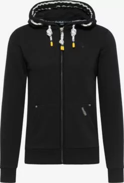 Schmuddelwedda Vestes à Capuche Veste De Survêtement Rabine Homme Noir