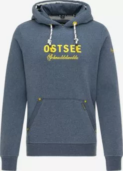 Schmuddelwedda Sweats à Capuche Sweat-shirt Ostsee Homme Bleu Chiné