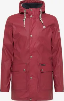 Schmuddelwedda Vestes De Mi-saison Parka Mi-saison Homme Rouge Foncé