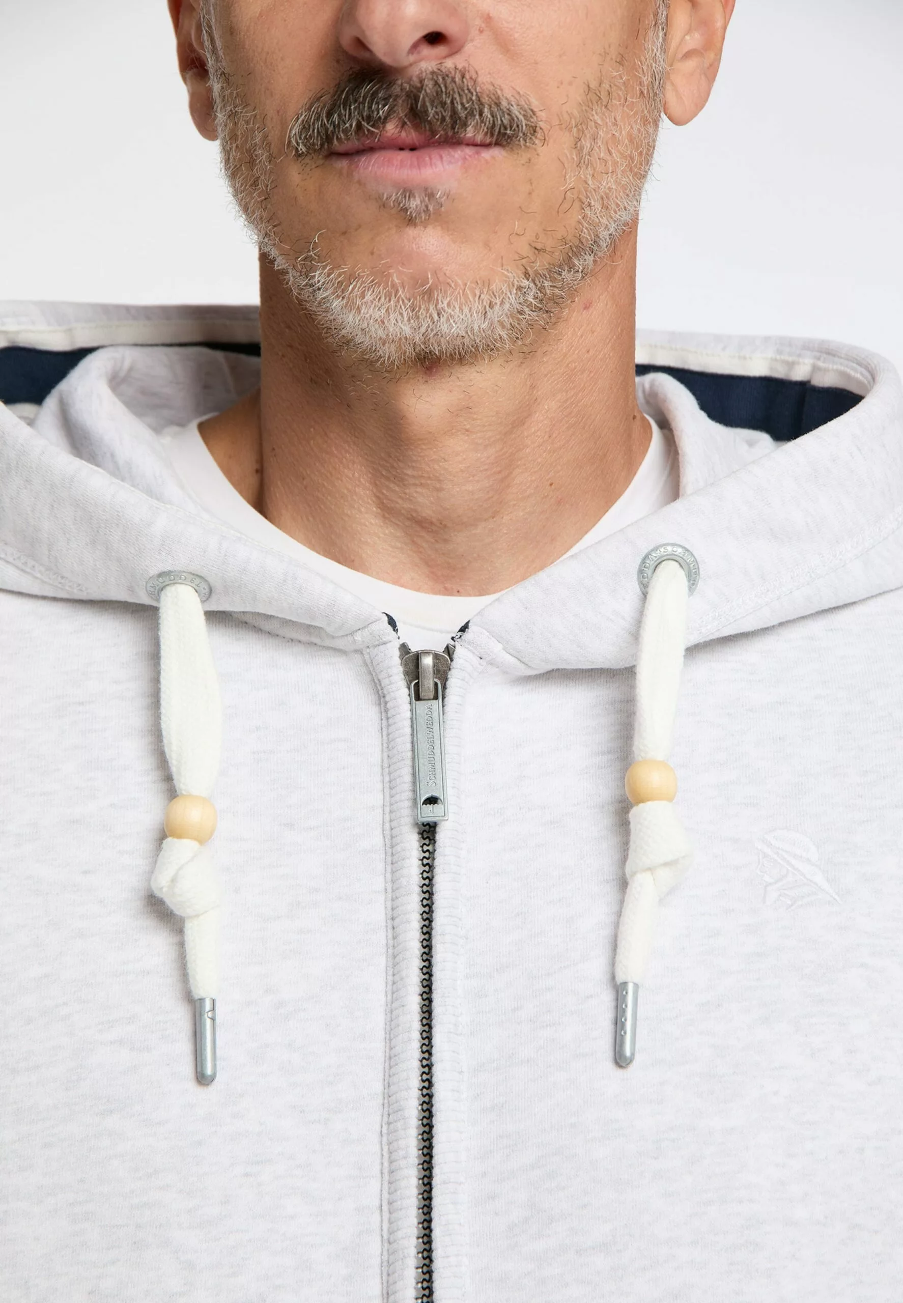 Schmuddelwedda Vestes à Capuche Veste De Survêtement Homme Blanc Chiné 7 Schmuddelwedda Vestes à Capuche Veste De Survêtement Homme Blanc Chiné – Image 5