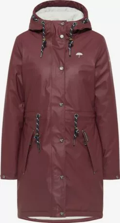 Schmuddelwedda Manteaux De Pluie Manteau Mi-saison Femme Bordeaux