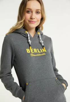 Schmuddelwedda Sweats à Capuche Sweat-shirt Berlin Femme Gris Chiné -Schmuddelwedda Ventes 365008d8f070e61d02fa0ddd55178447
