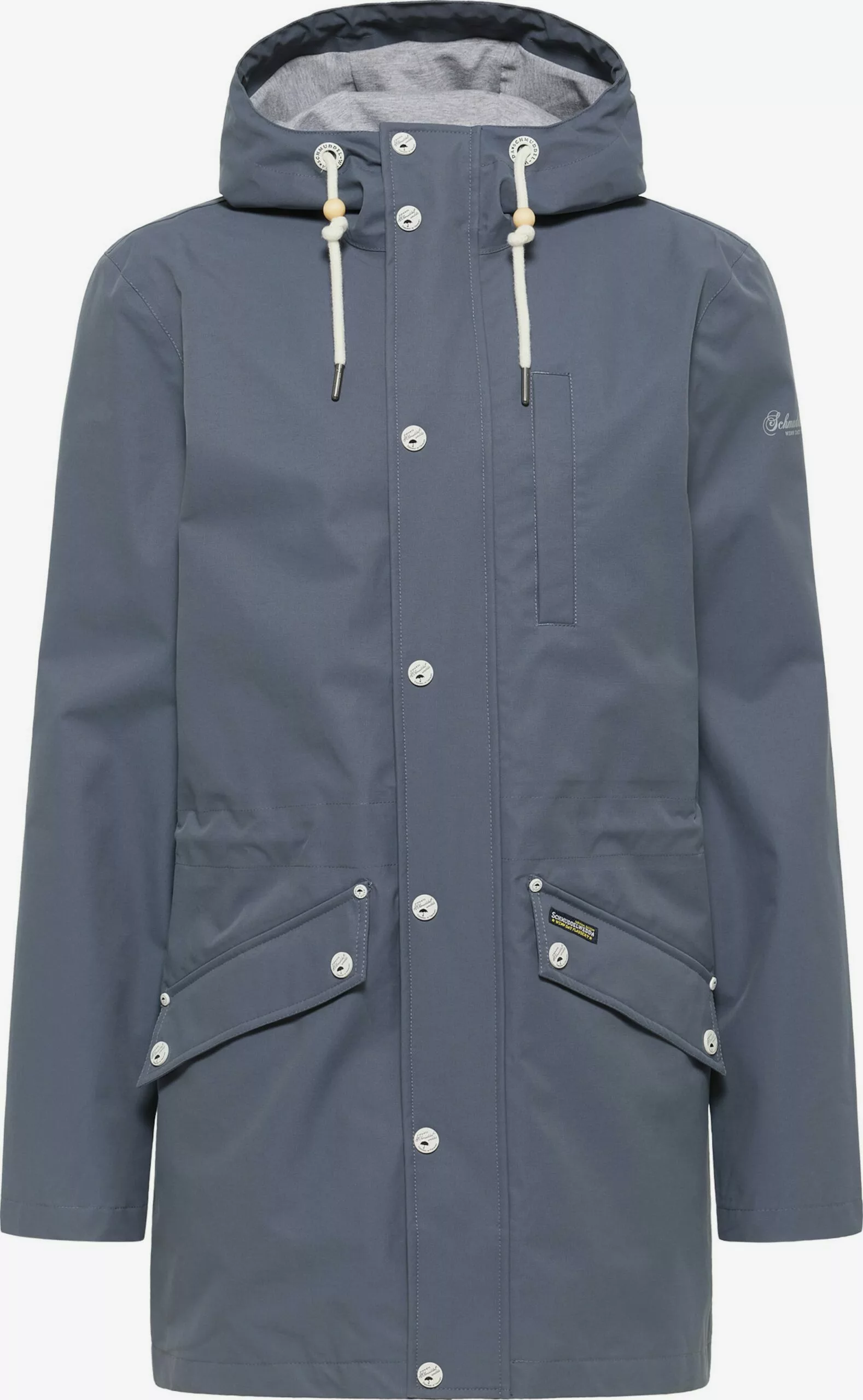 Schmuddelwedda Vestes De Mi-saison Parka Mi-saison Wilowe Homme Bleu-gris 3 Schmuddelwedda Vestes De Mi-saison Parka Mi-saison Wilowe Homme Bleu-gris