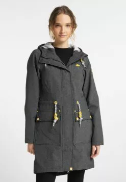 Schmuddelwedda Parkas Parka Mi-saison Femme Anthracite -Schmuddelwedda Ventes 3c12ae4f0ce588503f0957668e7991d6