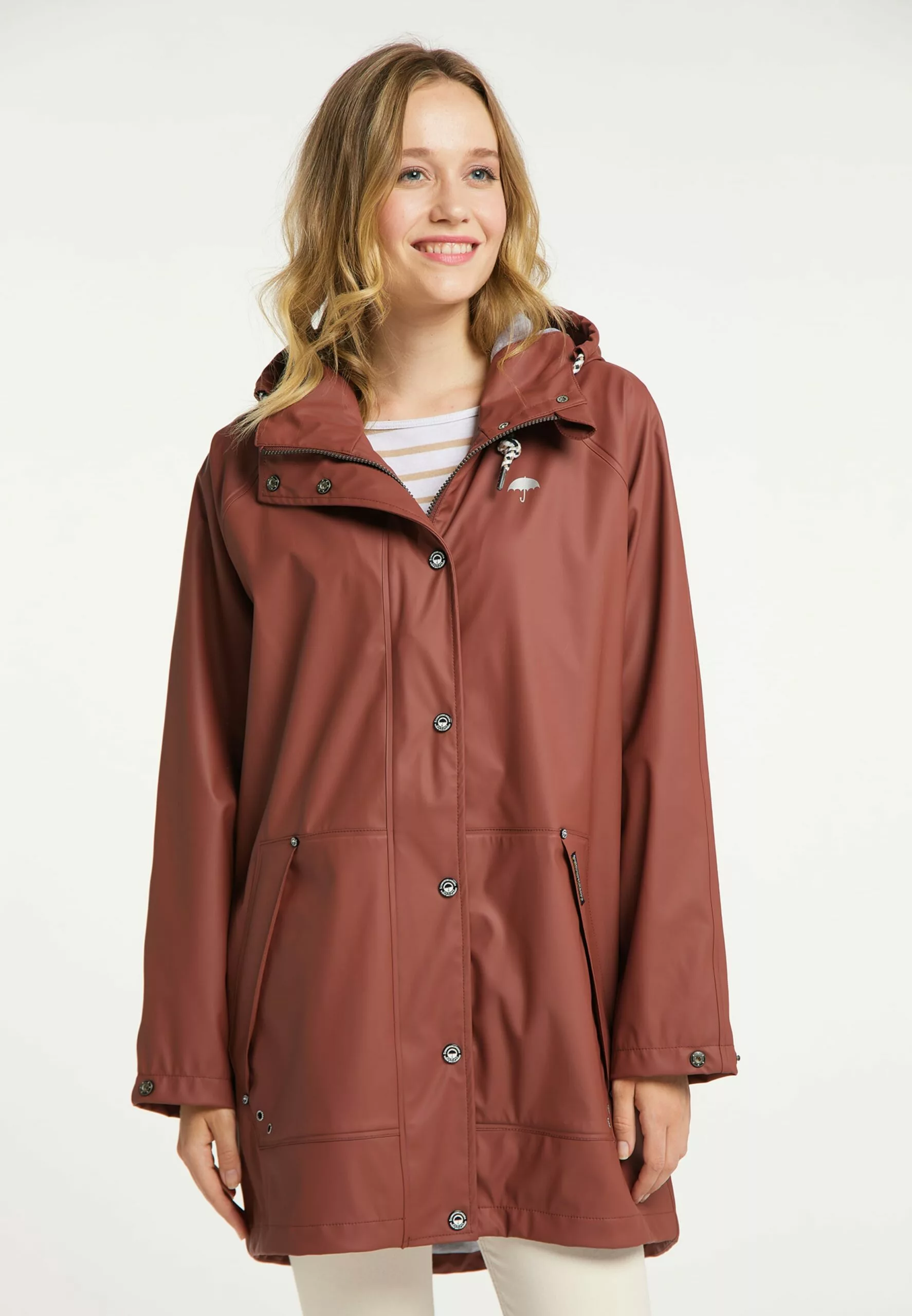 Schmuddelwedda Manteaux De Pluie Manteau Fonctionnel Femme Rouge Rouille 4 Schmuddelwedda Manteaux De Pluie Manteau Fonctionnel Femme Rouge Rouille – Image 2