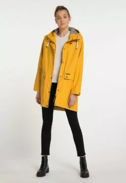 Schmuddelwedda Manteaux De Pluie Manteau Mi-saison Femme Moutarde -Schmuddelwedda Ventes 4ba6cb00fbec1392efecc49d3392cba8