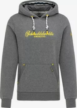 Schmuddelwedda Sweats à Capuche Sweat-shirt Homme Gris Chiné
