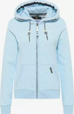 Schmuddelwedda Sweats Zippés Veste De Survêtement Femme Bleu Clair
