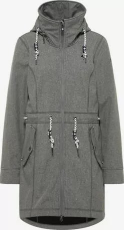 Schmuddelwedda Manteaux De Pluie Manteau Fonctionnel Femme Gris Chiné