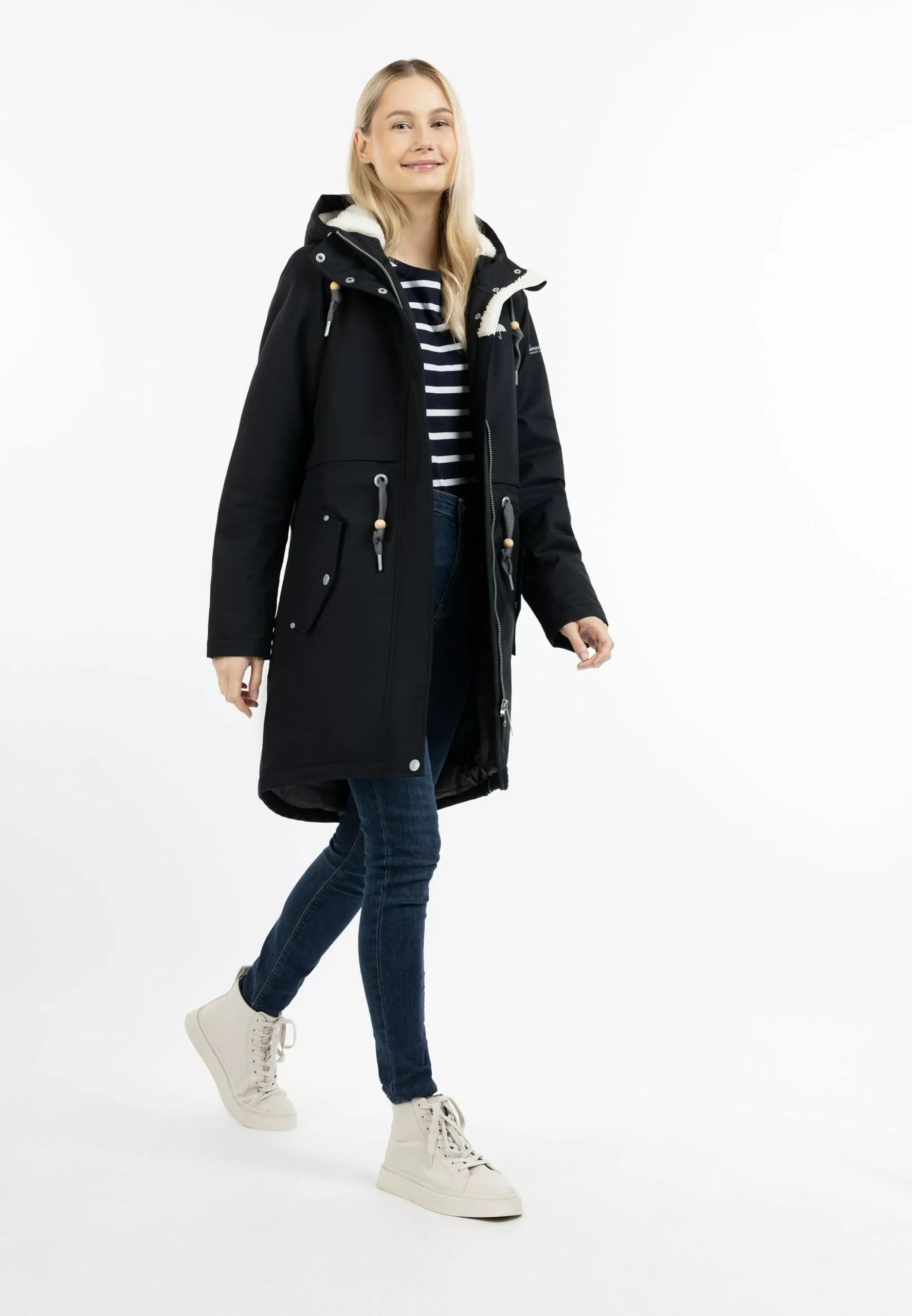 Schmuddelwedda Parkas Parka D’hiver Femme Noir 6 Schmuddelwedda Parkas Parka D’hiver Femme Noir – Image 4