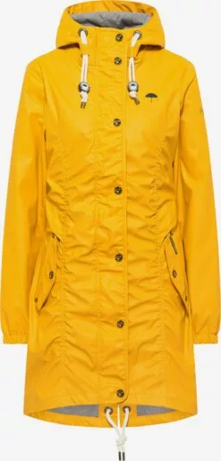 Schmuddelwedda Manteaux De Pluie Manteau Mi-saison Femme Jaune Foncé