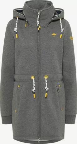 Schmuddelwedda Sweats Zippés Veste De Survêtement Femme Gris Foncé