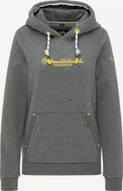 Schmuddelwedda Sweats à Capuche Sweat-shirt Scharbeutz Femme Gris Chiné