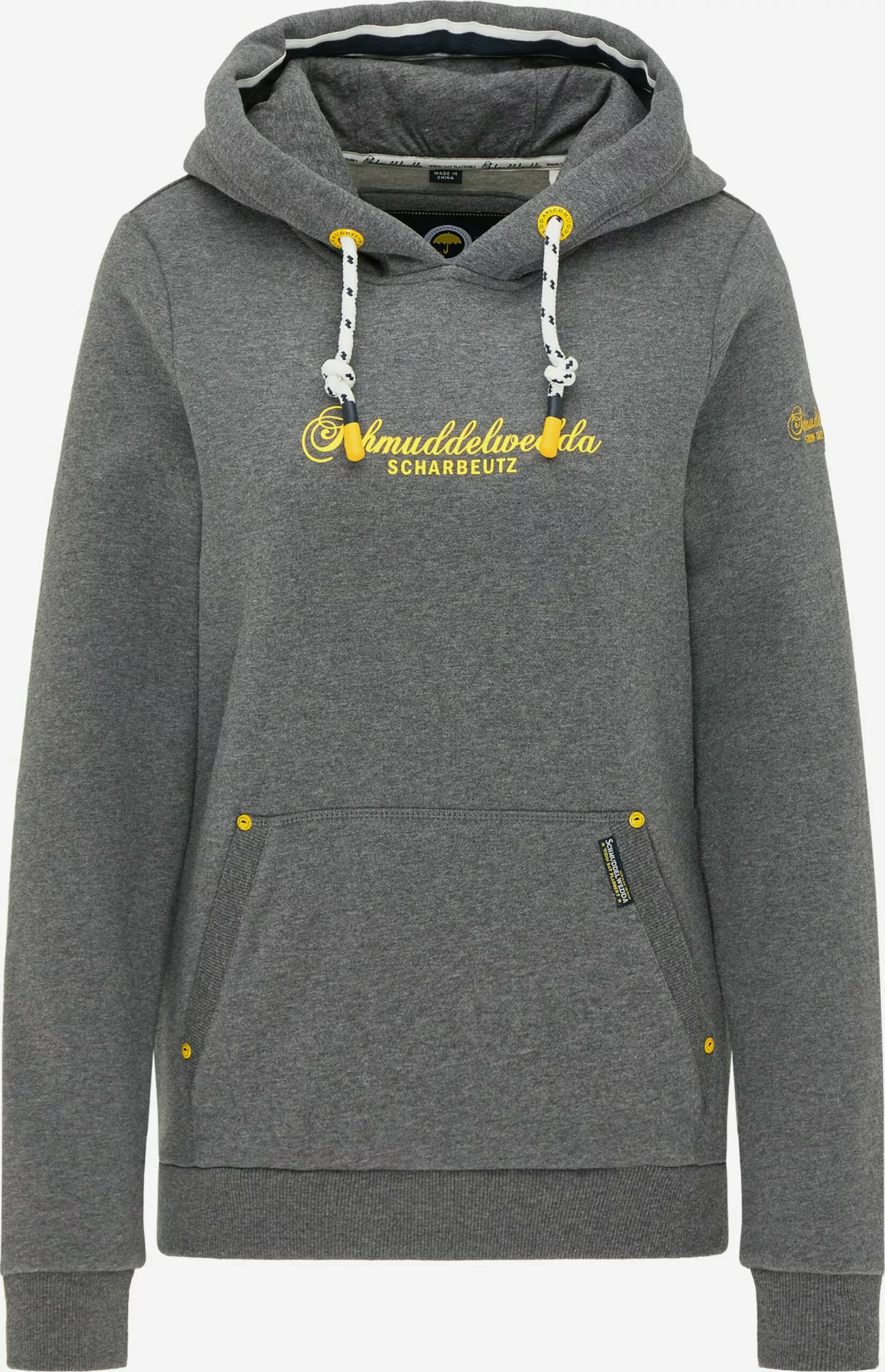 Schmuddelwedda Sweats à Capuche Sweat-shirt Scharbeutz Femme Gris Chiné 3 Schmuddelwedda Sweats à Capuche Sweat-shirt Scharbeutz Femme Gris Chiné