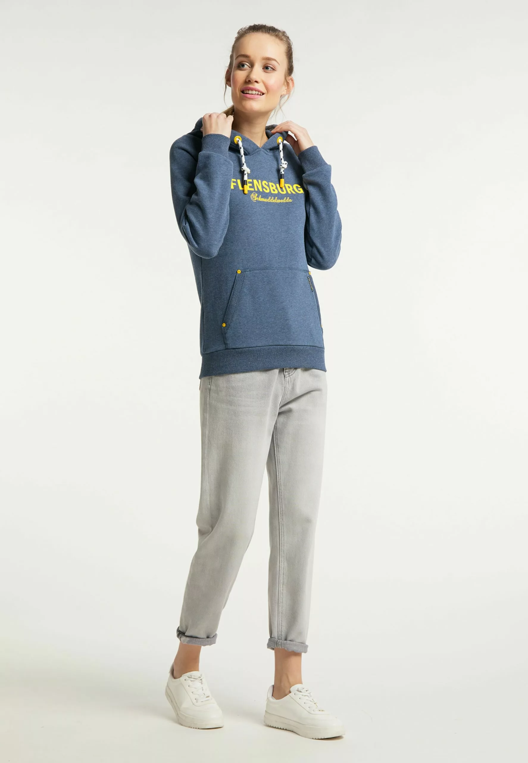 Schmuddelwedda Sweats à Capuche Sweat-shirt Flensburg Femme Bleu Chiné 6 Schmuddelwedda Sweats à Capuche Sweat-shirt Flensburg Femme Bleu Chiné – Image 4