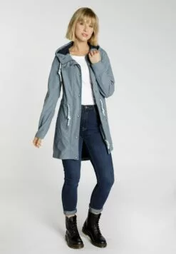 Schmuddelwedda Manteaux De Pluie Manteau Mi-saison Femme Gris Argenté -Schmuddelwedda Ventes 8dc97e8e76a26cc5019b51a0a958b554 1