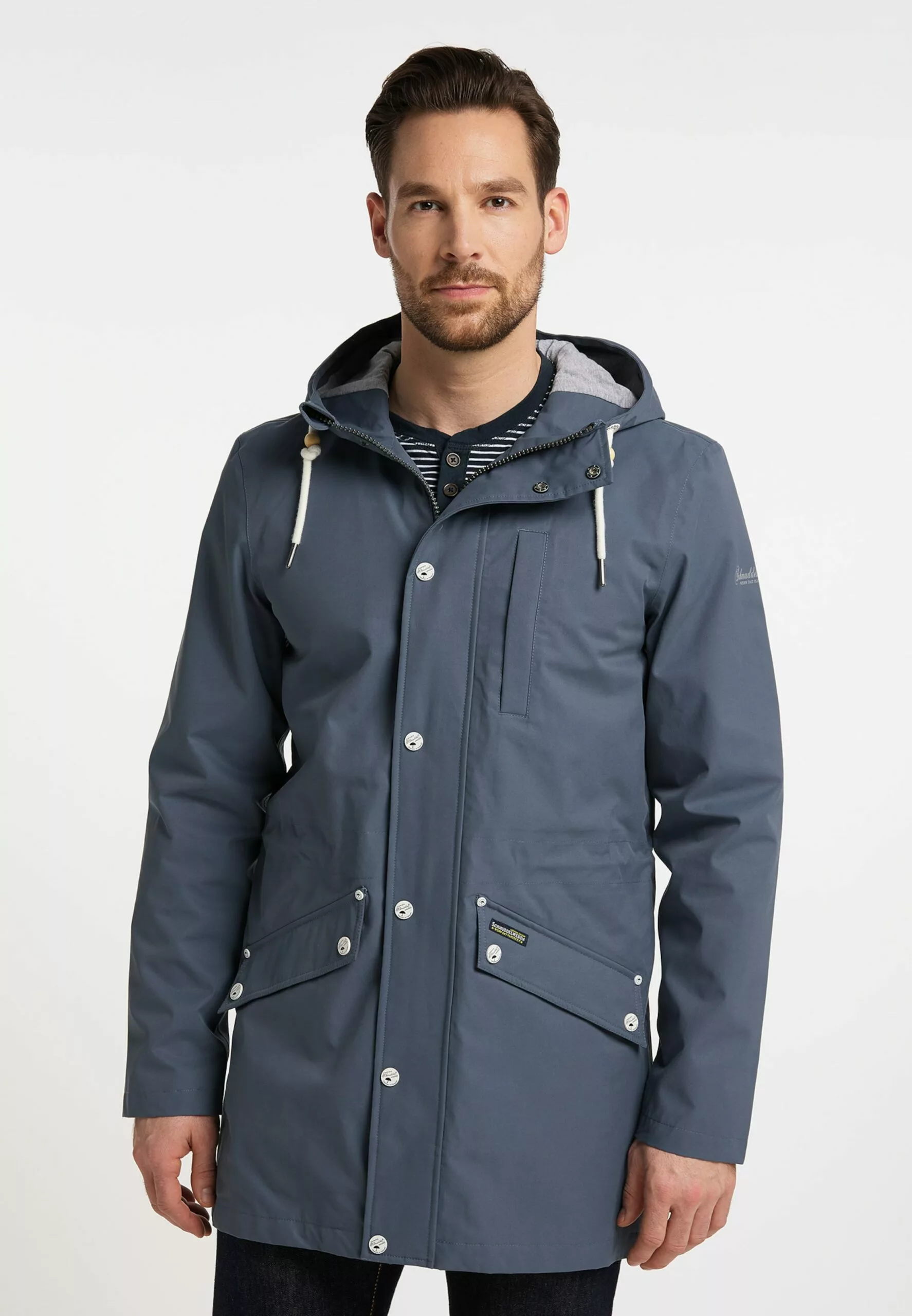Schmuddelwedda Vestes De Mi-saison Parka Mi-saison Wilowe Homme Bleu-gris 4 Schmuddelwedda Vestes De Mi-saison Parka Mi-saison Wilowe Homme Bleu-gris – Image 2