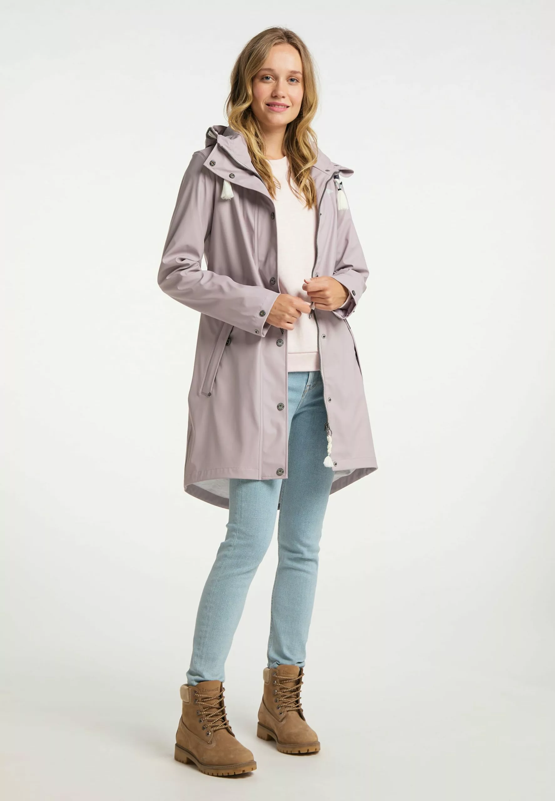 Schmuddelwedda Manteaux De Pluie Manteau Mi-saison Femme Rose Ancienne 6 Schmuddelwedda Manteaux De Pluie Manteau Mi-saison Femme Rose Ancienne – Image 4