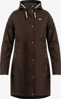 Schmuddelwedda Manteaux De Pluie Manteau Fonctionnel Femme Brun Foncé