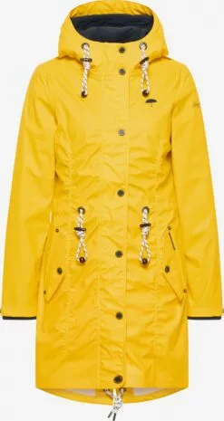 Schmuddelwedda Parkas Parka Mi-saison Femme Citron Vert