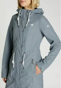 Schmuddelwedda Manteaux De Pluie Manteau Mi-saison Femme Gris Argenté -Schmuddelwedda Ventes 9bb86e26421919e7f174ca80099fcab0