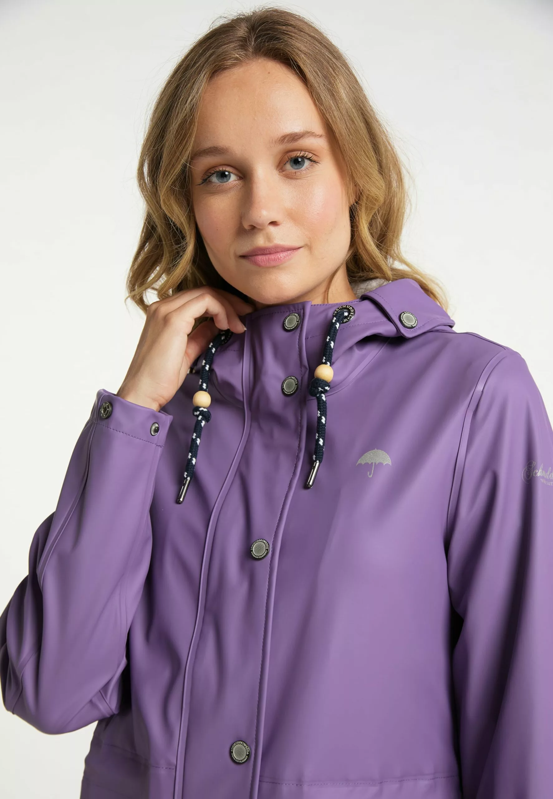 Schmuddelwedda Manteaux De Pluie Manteau Mi-saison Femme Violet 7 Schmuddelwedda Manteaux De Pluie Manteau Mi-saison Femme Violet â Image 5