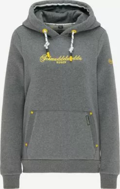 Schmuddelwedda Sweats à Capuche Sweat-shirt Rügen Femme Gris Chiné