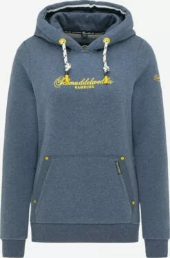 Schmuddelwedda Sweats à Capuche Sweat-shirt Hamburg Femme Bleu Chiné