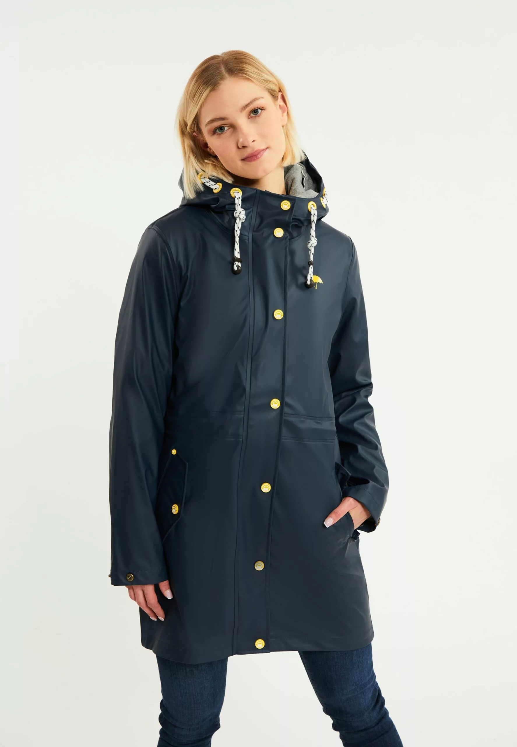 Schmuddelwedda Manteaux De Pluie Manteau Fonctionnel Altiplano Femme Marine 6 Schmuddelwedda Manteaux De Pluie Manteau Fonctionnel Altiplano Femme Marine – Image 4