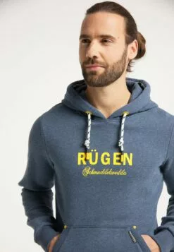 Schmuddelwedda Sweats à Capuche Sweat-shirt Rügen Homme Bleu Chiné -Schmuddelwedda Ventes a435b3c493cf359e836bcddd163a434e