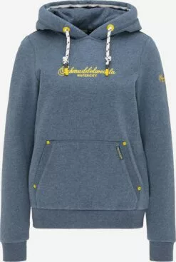 Schmuddelwedda Sweats à Capuche Sweat-shirt Hamburg Hafencity Femme Bleu Chiné