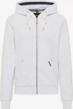 Schmuddelwedda Vestes à Capuche Veste De Survêtement Homme Blanc Chiné
