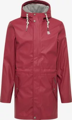 Schmuddelwedda Vestes De Mi-saison Parka Mi-saison Homme Rouge Foncé