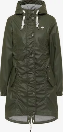 Schmuddelwedda Manteaux De Pluie Manteau Mi-saison Femme Olive