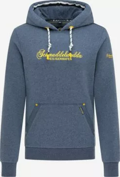 Schmuddelwedda Sweats à Capuche Sweat-shirt Homme Bleu Chiné