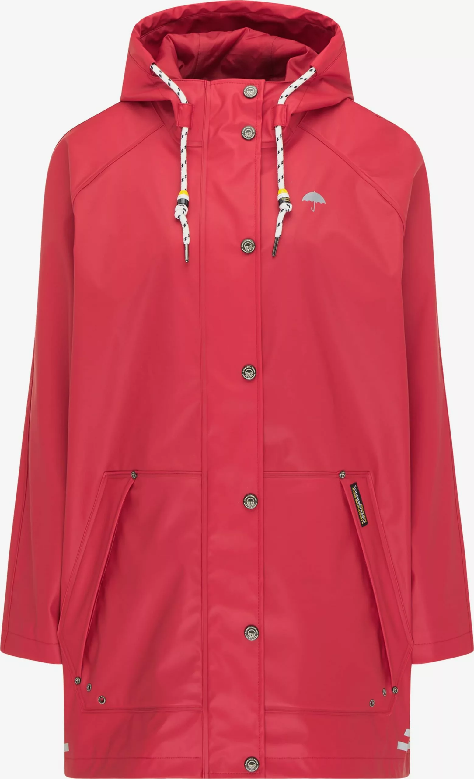 Schmuddelwedda Manteaux De Pluie Manteau Mi-saison Femme Rouge 3 Schmuddelwedda Manteaux De Pluie Manteau Mi-saison Femme Rouge
