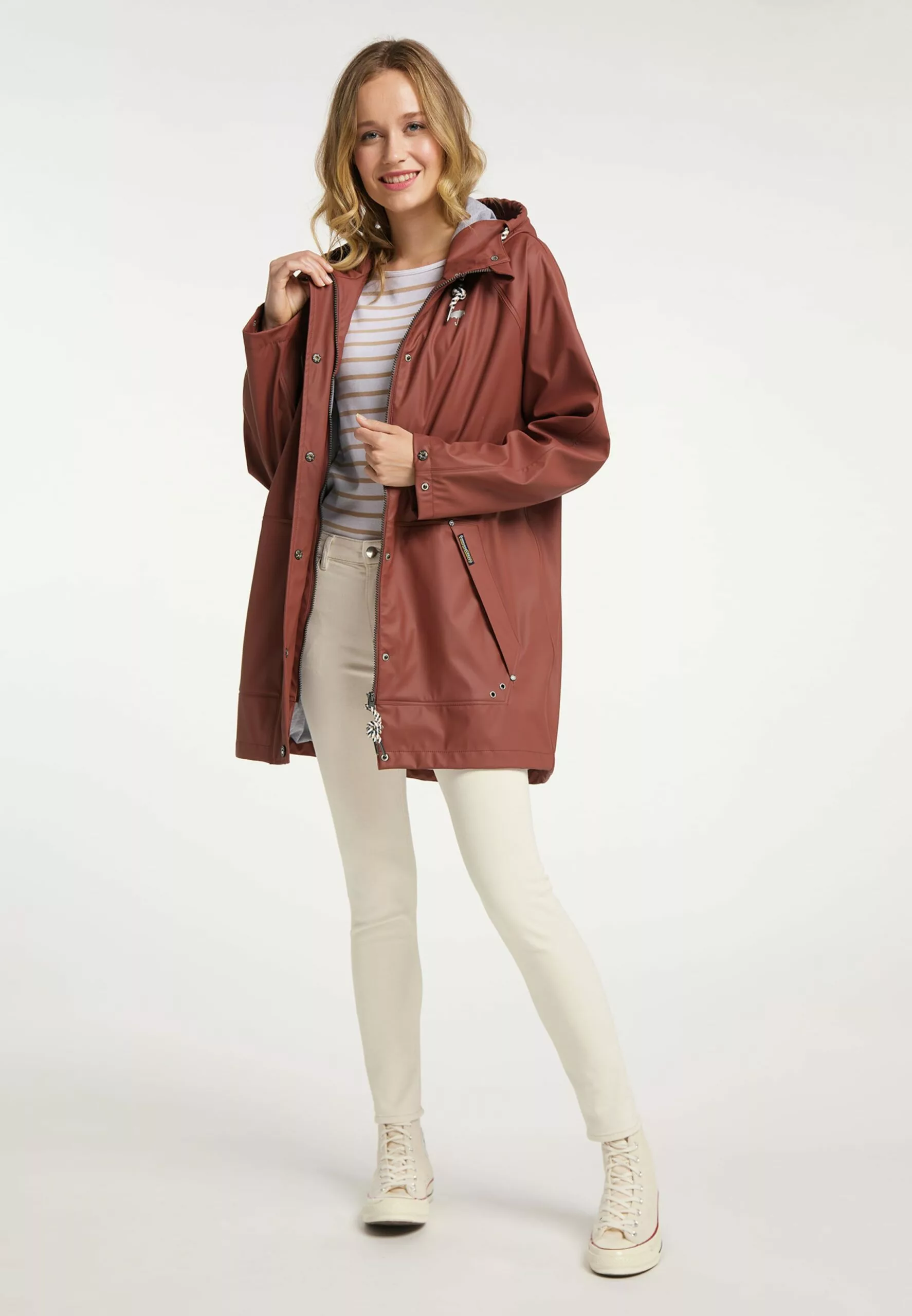 Schmuddelwedda Manteaux De Pluie Manteau Fonctionnel Femme Rouge Rouille 6 Schmuddelwedda Manteaux De Pluie Manteau Fonctionnel Femme Rouge Rouille – Image 4