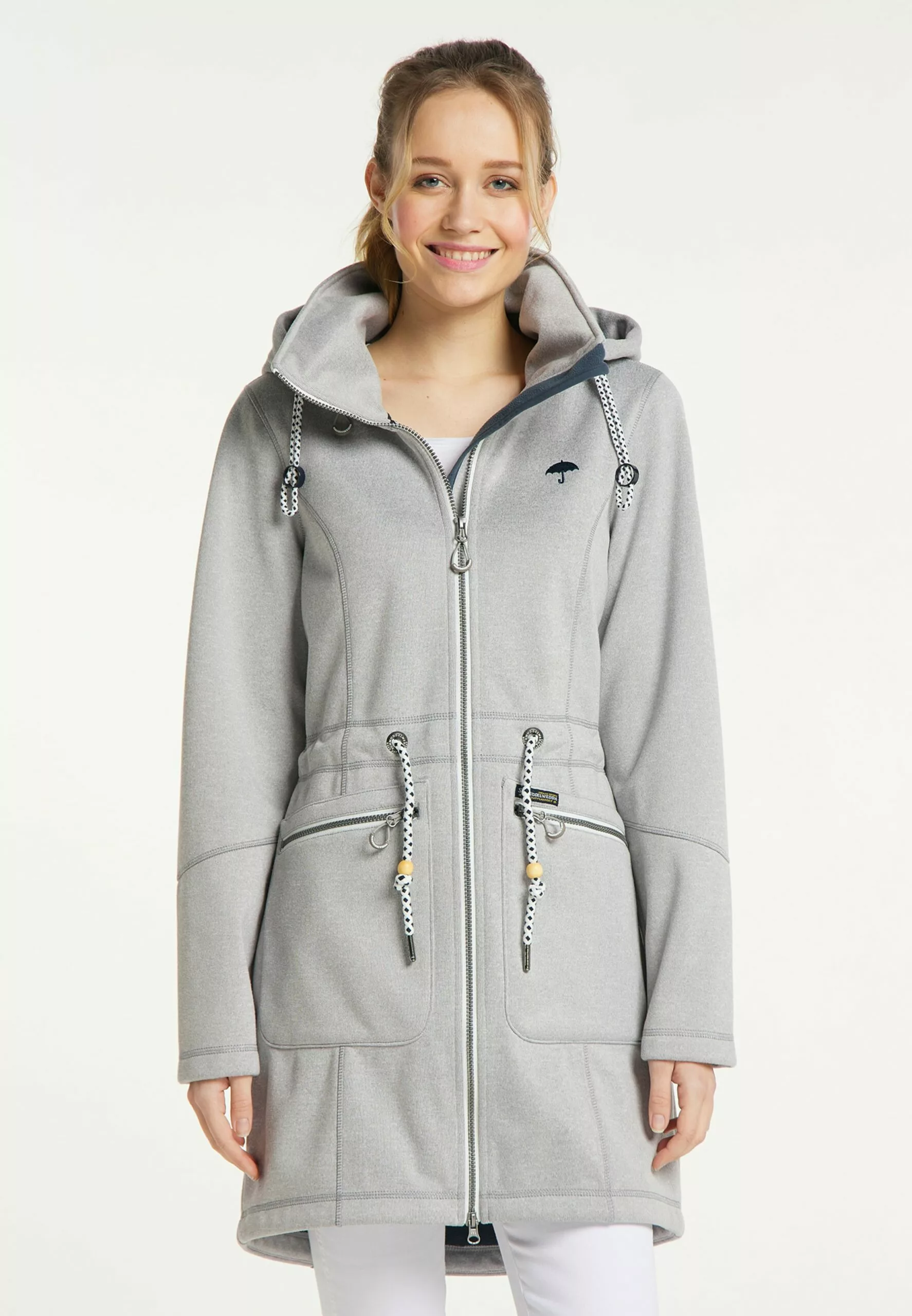 Schmuddelwedda Parkas Parka Mi-saison Femme Gris Chiné 4 Schmuddelwedda Parkas Parka Mi-saison Femme Gris Chiné – Image 2