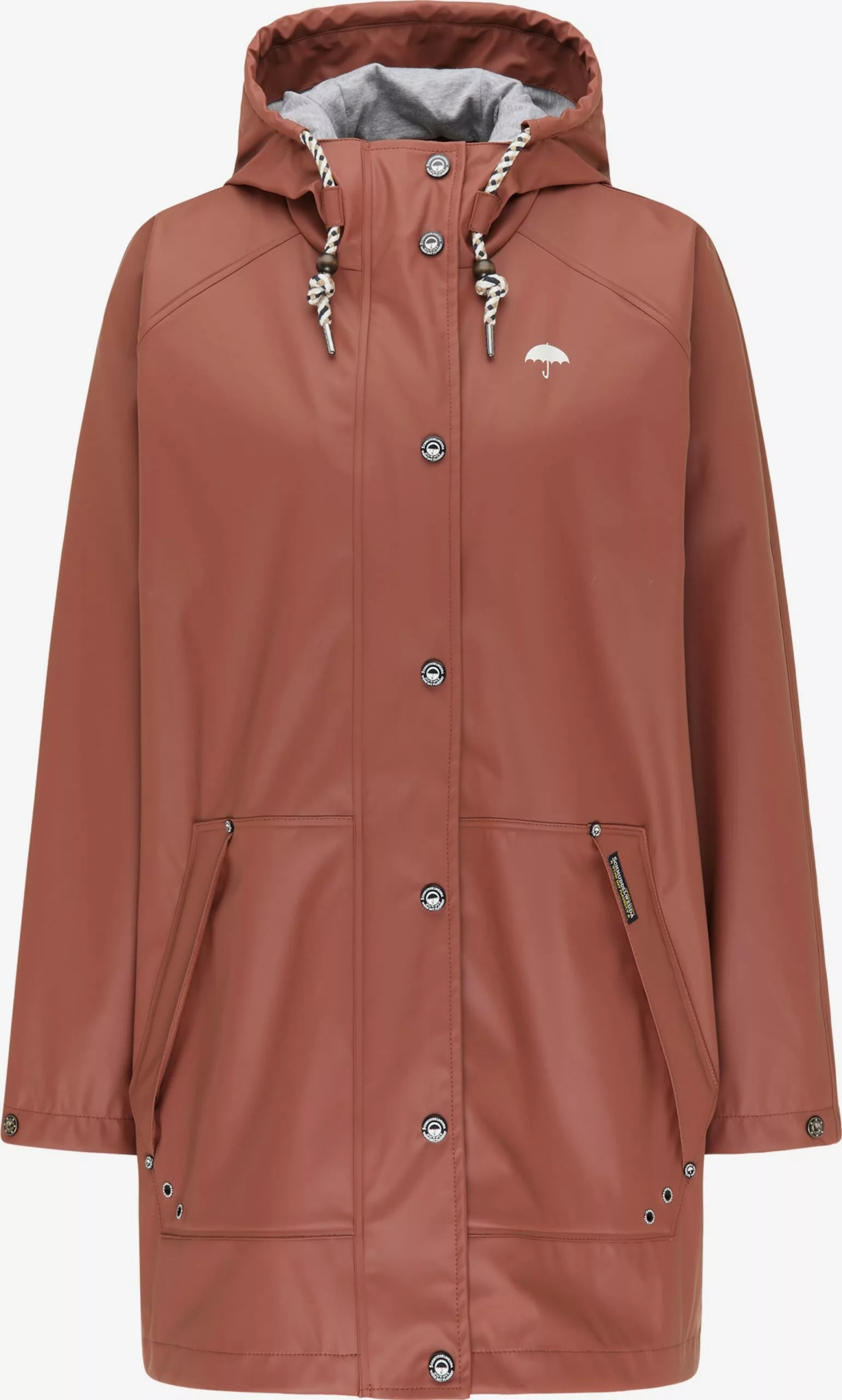 Schmuddelwedda Manteaux De Pluie Manteau Fonctionnel Femme Rouge Rouille 3 Schmuddelwedda Manteaux De Pluie Manteau Fonctionnel Femme Rouge Rouille